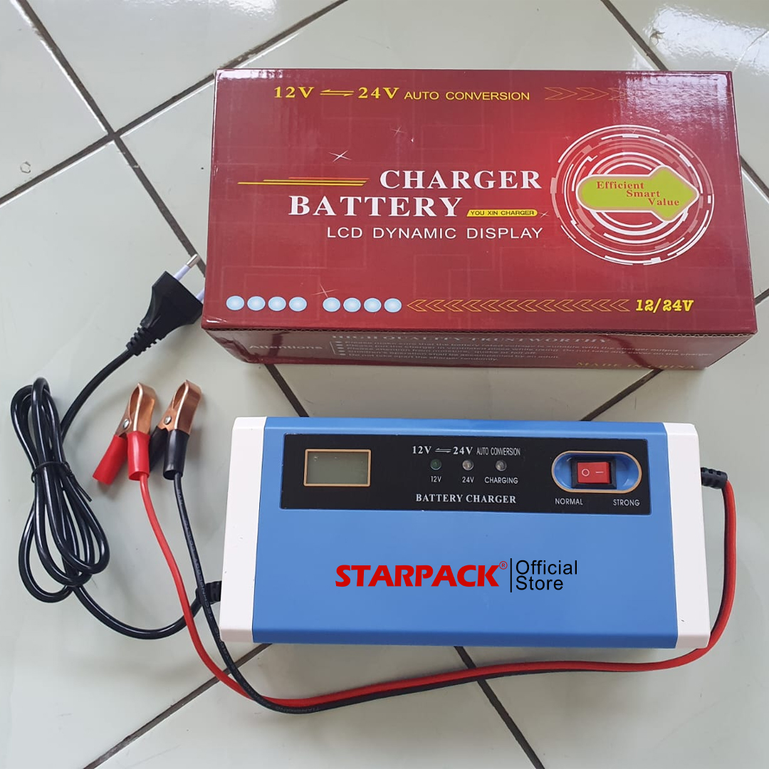 Charger Aki Accu 12V/24V 10A Mobil Motor 5