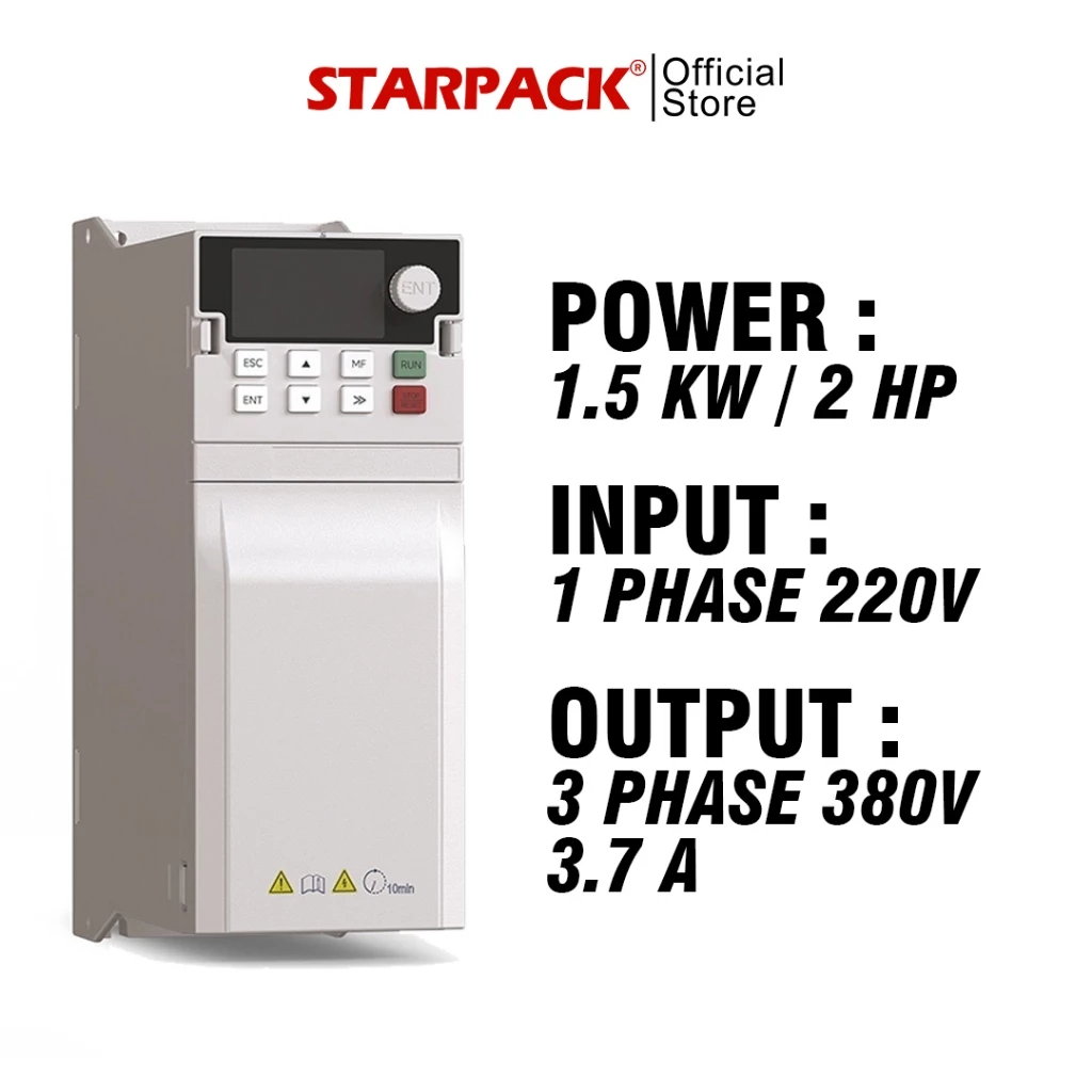 Inverter VFD FGI FD500 1.5 kw / 2 HP Input 1 Phase 220v Output 3 Phase 380v - Variable Frequency Drive 1