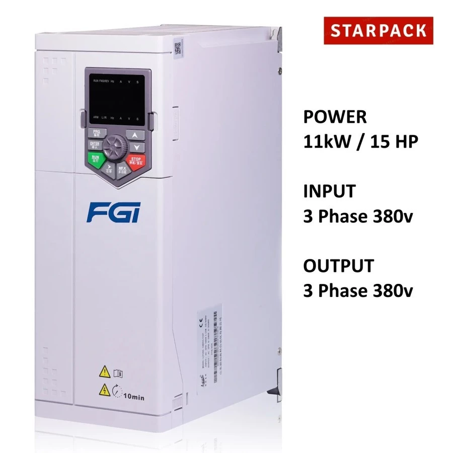 Inverter VFD FGI FD100 11 kw / 15 HP Input 3Phase 380v Output 3Ph 380v 1