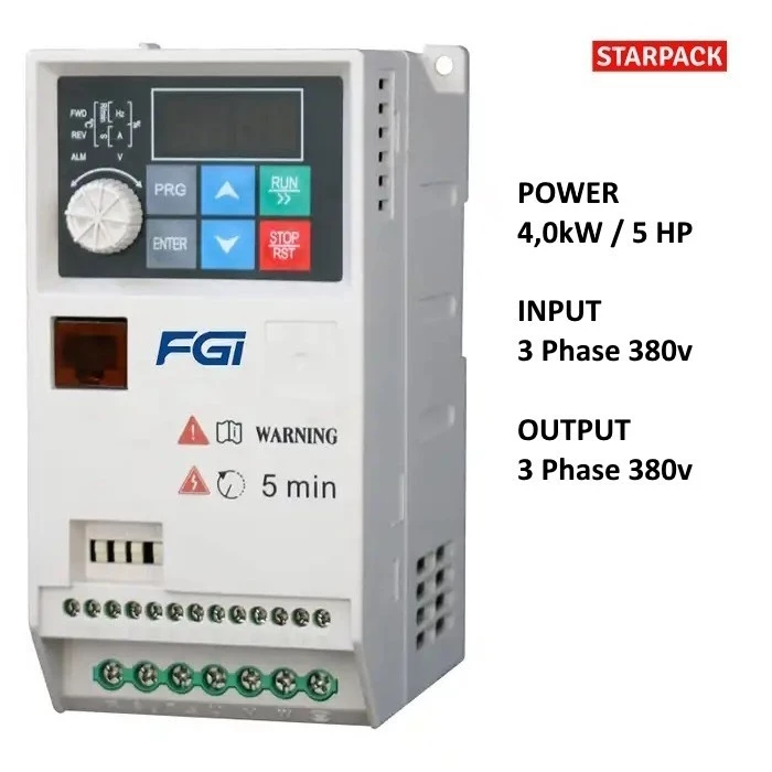 Inverter VFD FGI FD100M 4kw / 5HP Input 3Phase 380v Output 3Phase 380v 1