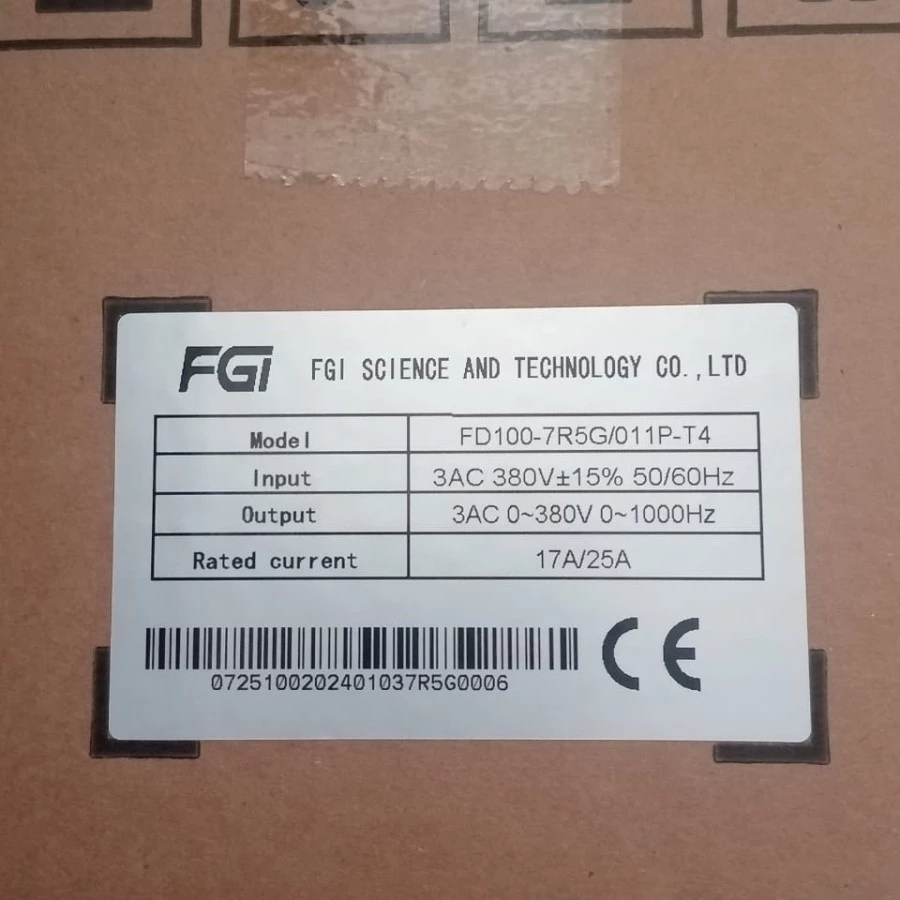 Inverter VFD FGI FD100 7,5 kw / 10 HP Input 3Phase 380v Output 3Phase 380v 5