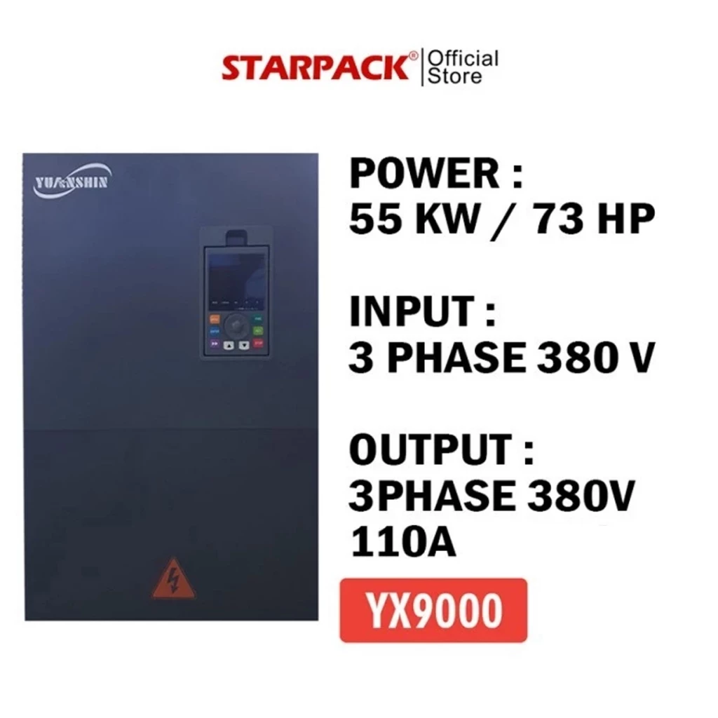 Inverter VFD Yuanshin YX9000 55 kw / 73HP Input 3Phase 380v Output 3Phase 380v 1