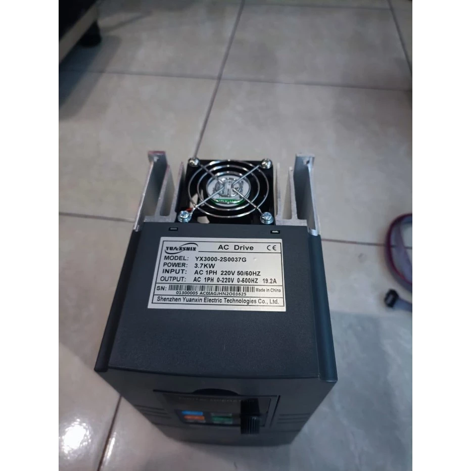 Inverter VFD Yuanshin YX3000 3,7kw / 5HP Input 1Phase 220v Output 1Phase 220v 2