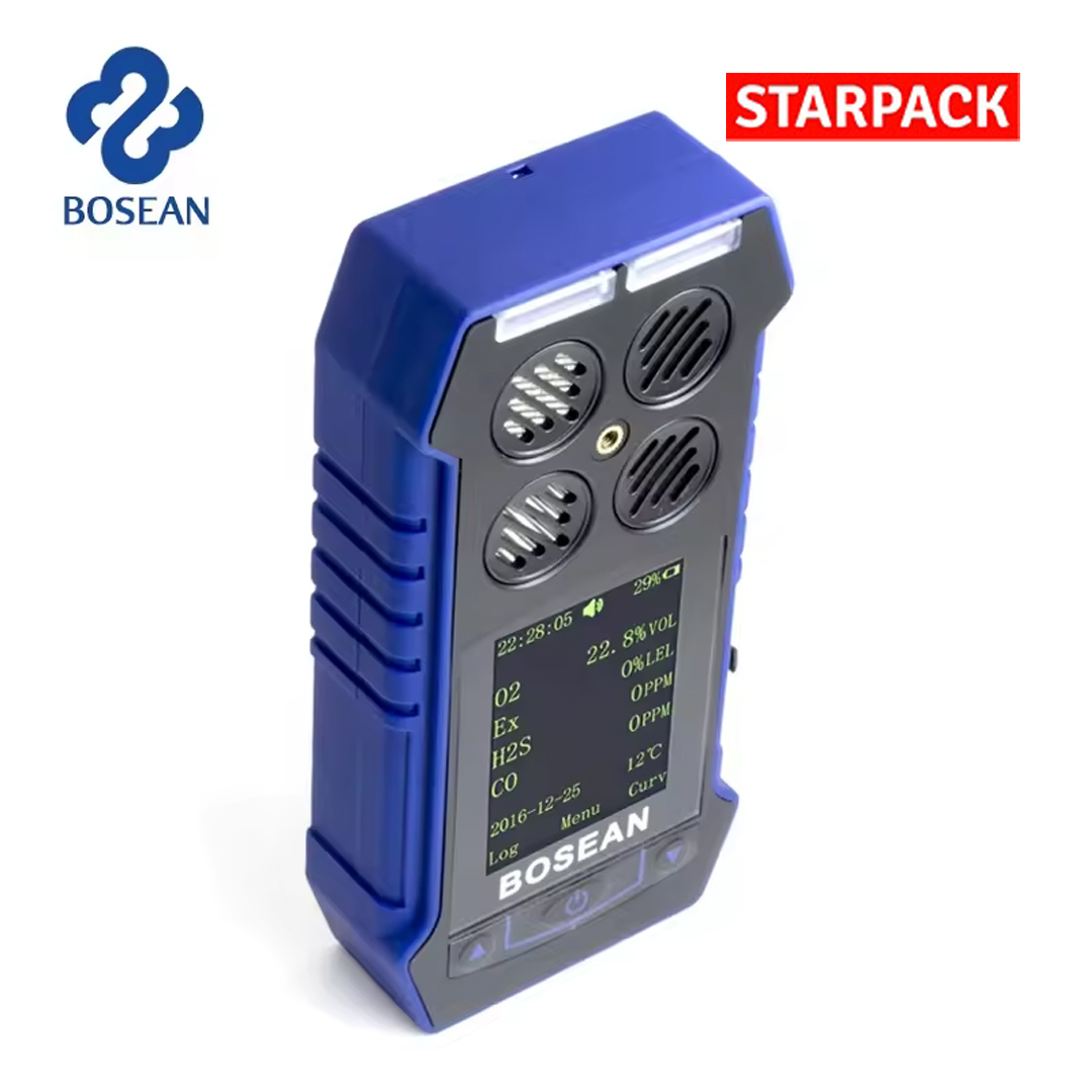 BOSEAN BH-4S Portable 4 in 1 Gas Detector O2 CO H2S LEL Gas Meter 5