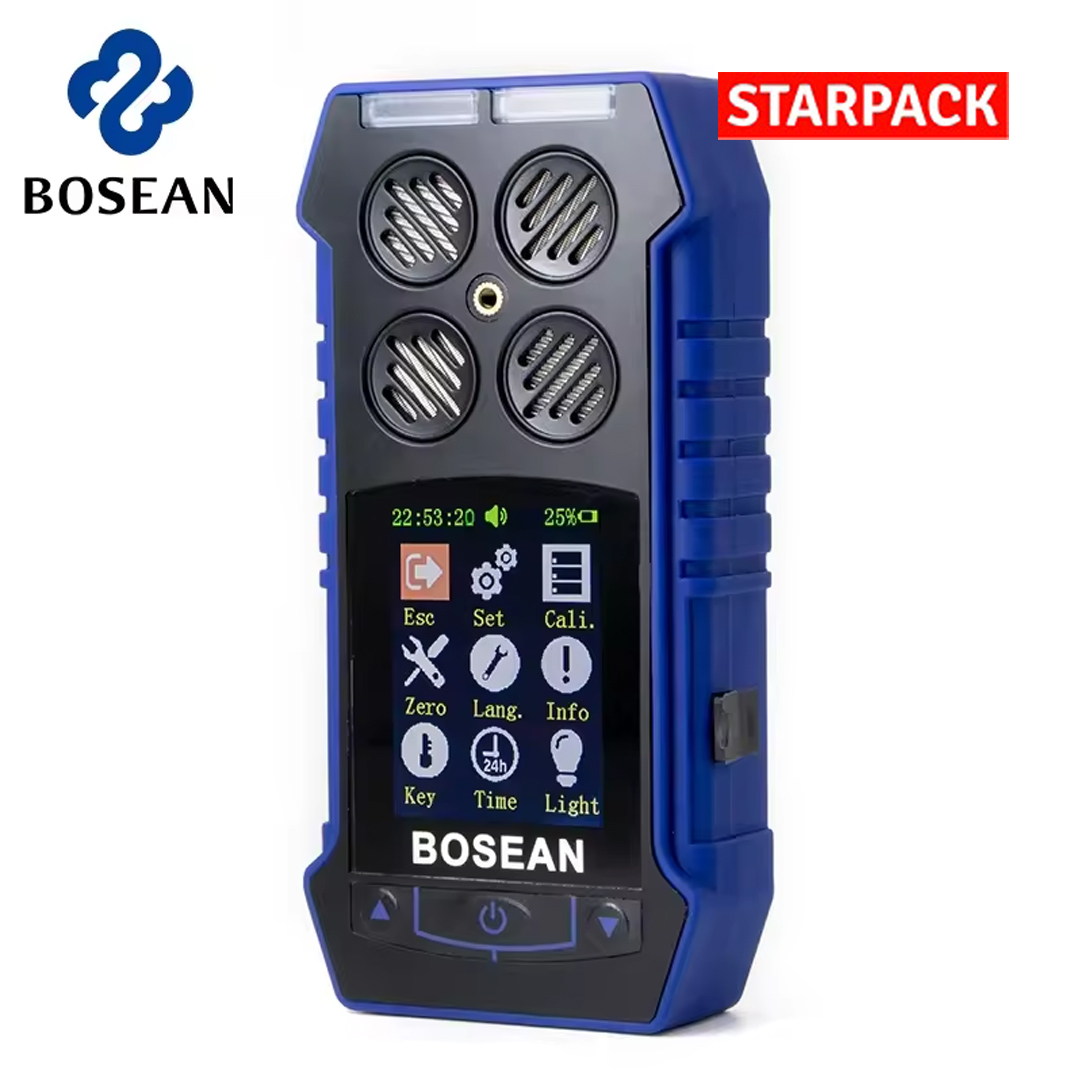 BOSEAN BH-4S Portable 4 in 1 Gas Detector O2 CO H2S LEL Gas Meter 1